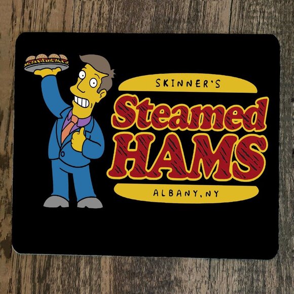 Mouse Pad‎ Skinners Steamed Hams Simpsons Albany NY - Picture 1 of 1
